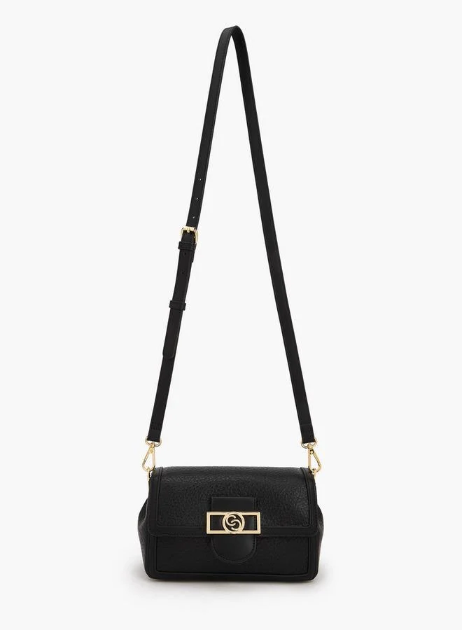 سيليست حقيبة كروس بودي بنقوش مع إغلاق بأزرار